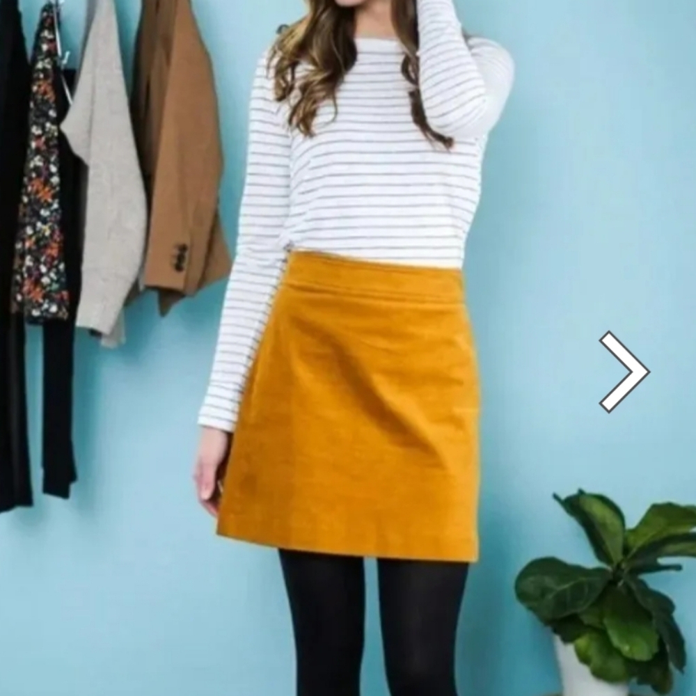 J. Crew Yellow A-Line Mini Skirt for Casual Wear